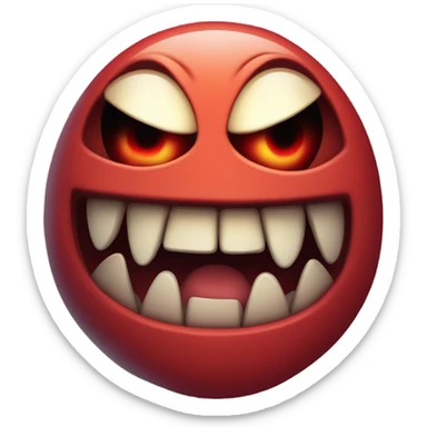 Emoji that is evil and scary  sticker