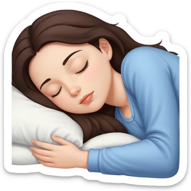 Brunette girl sleepin sticker