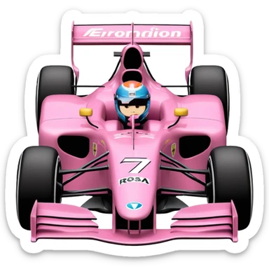 Coche de f1 rosa 🏎️ sticker