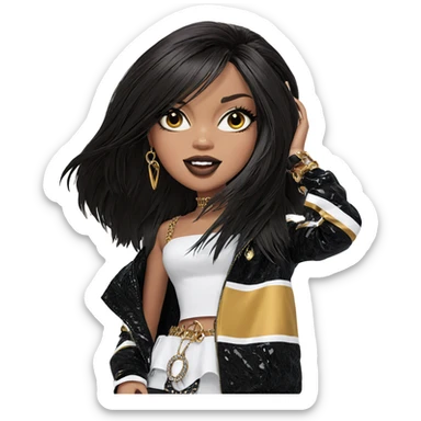 dark beauty in jewelry sticker