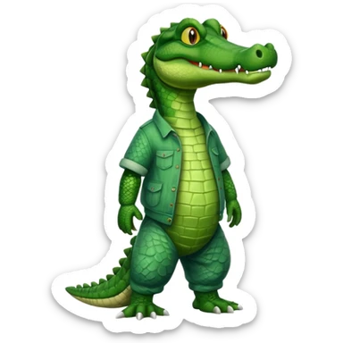 Alligator with baggy pants sticker
