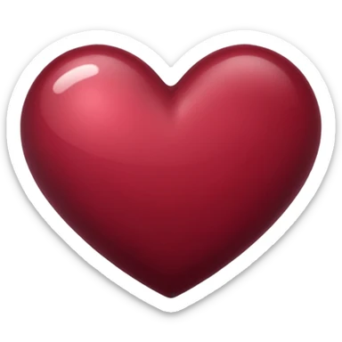 Burgundy heart  sticker