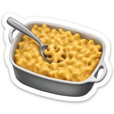 Mac & cheese in a baking dish sticker