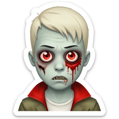 boy swag with nostril, modcut,  zombie sticker