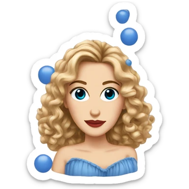 Carrie Bradshaw con ojos azules sticker