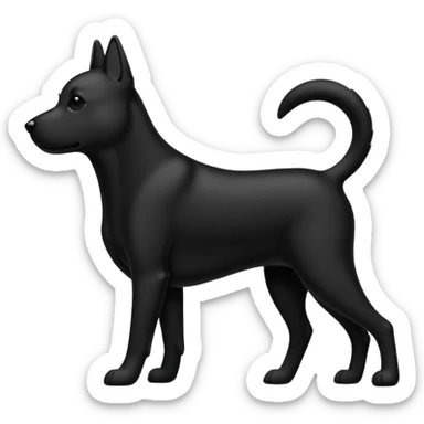 dog silhouette sticker
