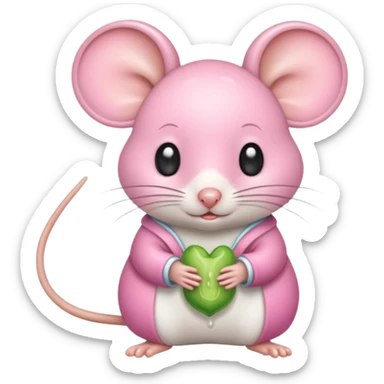 The mouse is bathing in okroshka. sticker