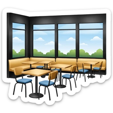 cafeteria cafe arua  sticker