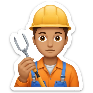 person Repairing a tool sticker