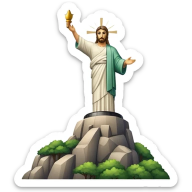Christ the Redeemer, no frame sticker
