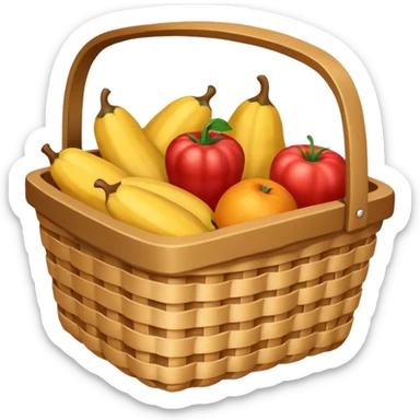 generate an image for groccery products basket sticker