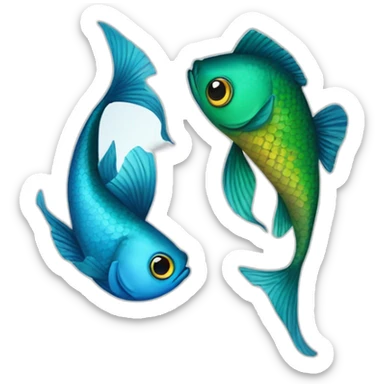 Pisces ying and yang fish from avatar sticker