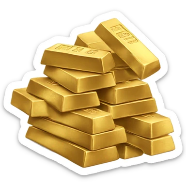gold bars without inscriptions sticker