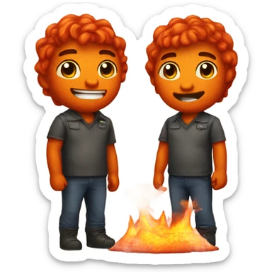 Love you/lava you sticker