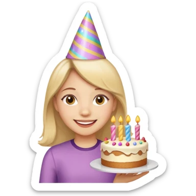 Birthday girl wish sticker