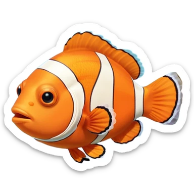 Clown fish in coral in the aquarium sticker