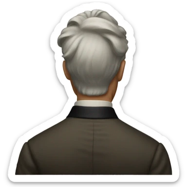 19th century man back turned sticker