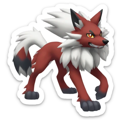  Incineroar Zoroark Lycanroc Fakemon sticker