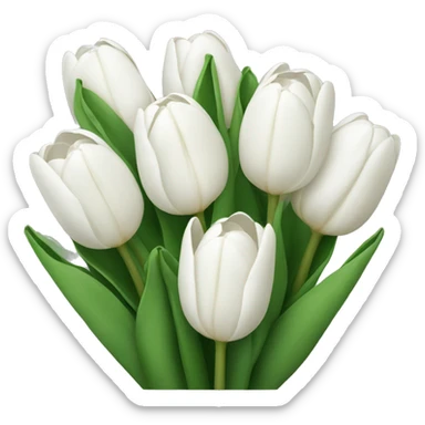 White tulips sticker