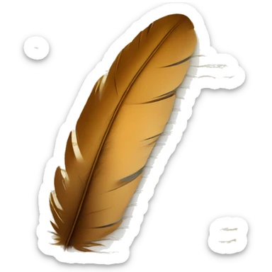 a feather quill and an open SCROLL sticker