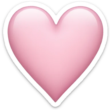 Light pink heart sticker