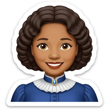 Madam C.J. Walker with dark brown hair sticker