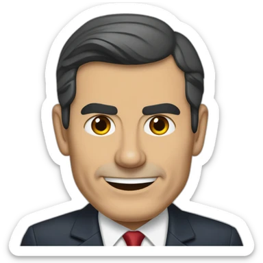 Presidente del gobierno español Pedro Sánchez de rodillas sticker