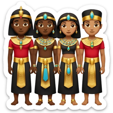 group of egipcian people sticker