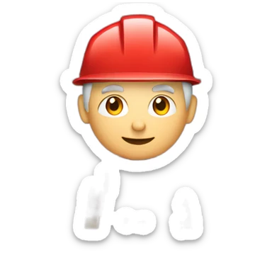 Industrial professional senior mechanical assembler working on the assembly of heavy machinery with a red outfit sticker