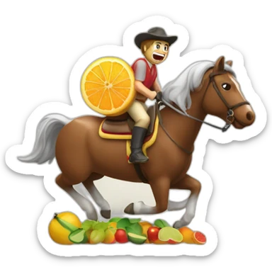 Jinete y caballo saltando un obstáculo sticker