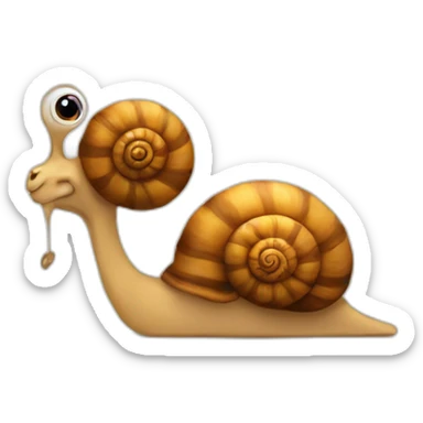 snail with camel's head sticker