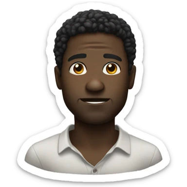 a black dude questioning you sticker