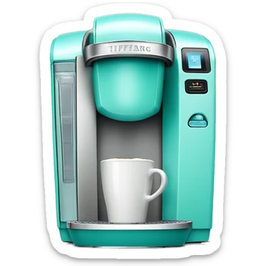 Realistic tiffany blue keurig machine sticker