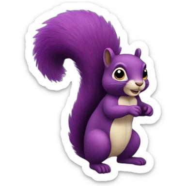 the purple squirrel sticker