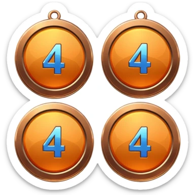 4th place medals sticker
