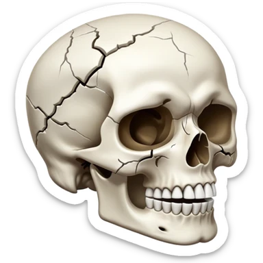 Skull in eternal anguish and pain  sticker