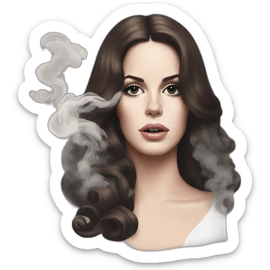 lana del rey smoke sticker