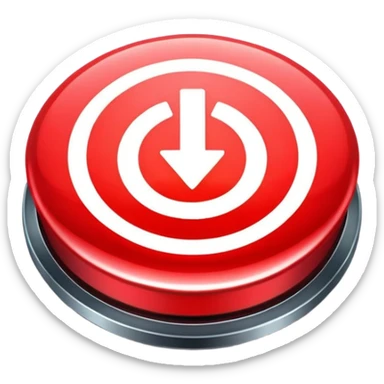 push button saying start sticker