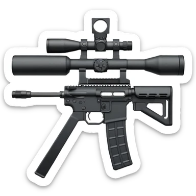 AR-15 drum mag and scope sticker