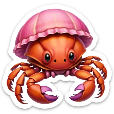 Girly hermit crab sticker