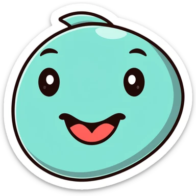 silly face with tongue out and winking sticker