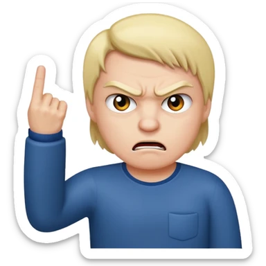 Angry fuck you sticker