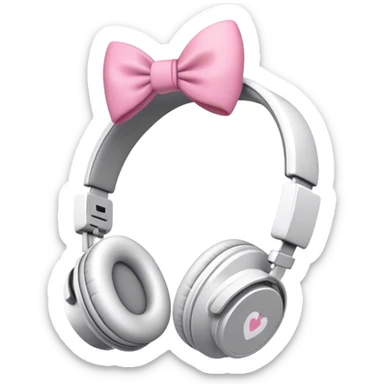 headphones with bows sticker