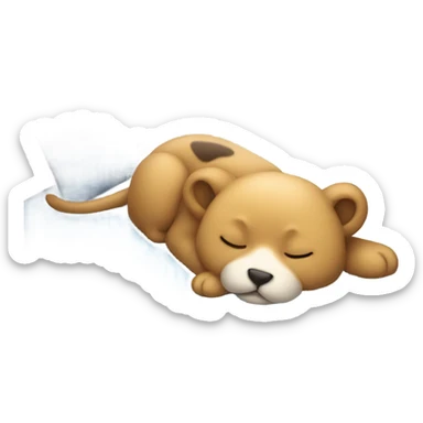 cute animal laying down sleeping sticker
