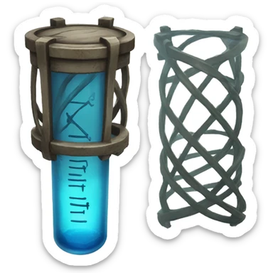 Vial with blue double helix inside from resident evil  sticker