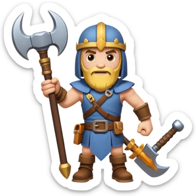 A Mechanic tool In A Clash Of Clans and medival Aesthetic  sticker