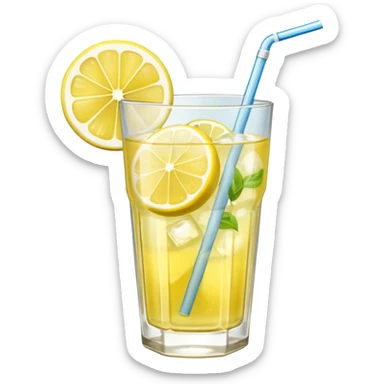 cold lemonade with ice sticker