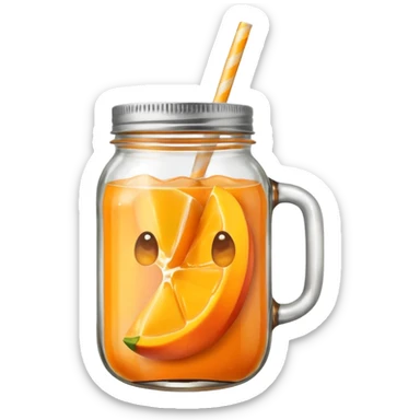 Mango drink mason jar  sticker
