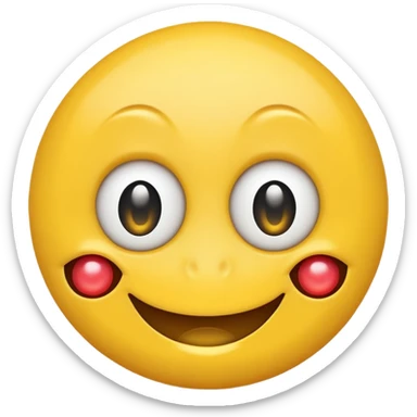 emoji that is the same as a regular smiley face but add another eye in the middle of the other two sticker