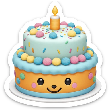 Jellycat stuffed animal cake sticker
